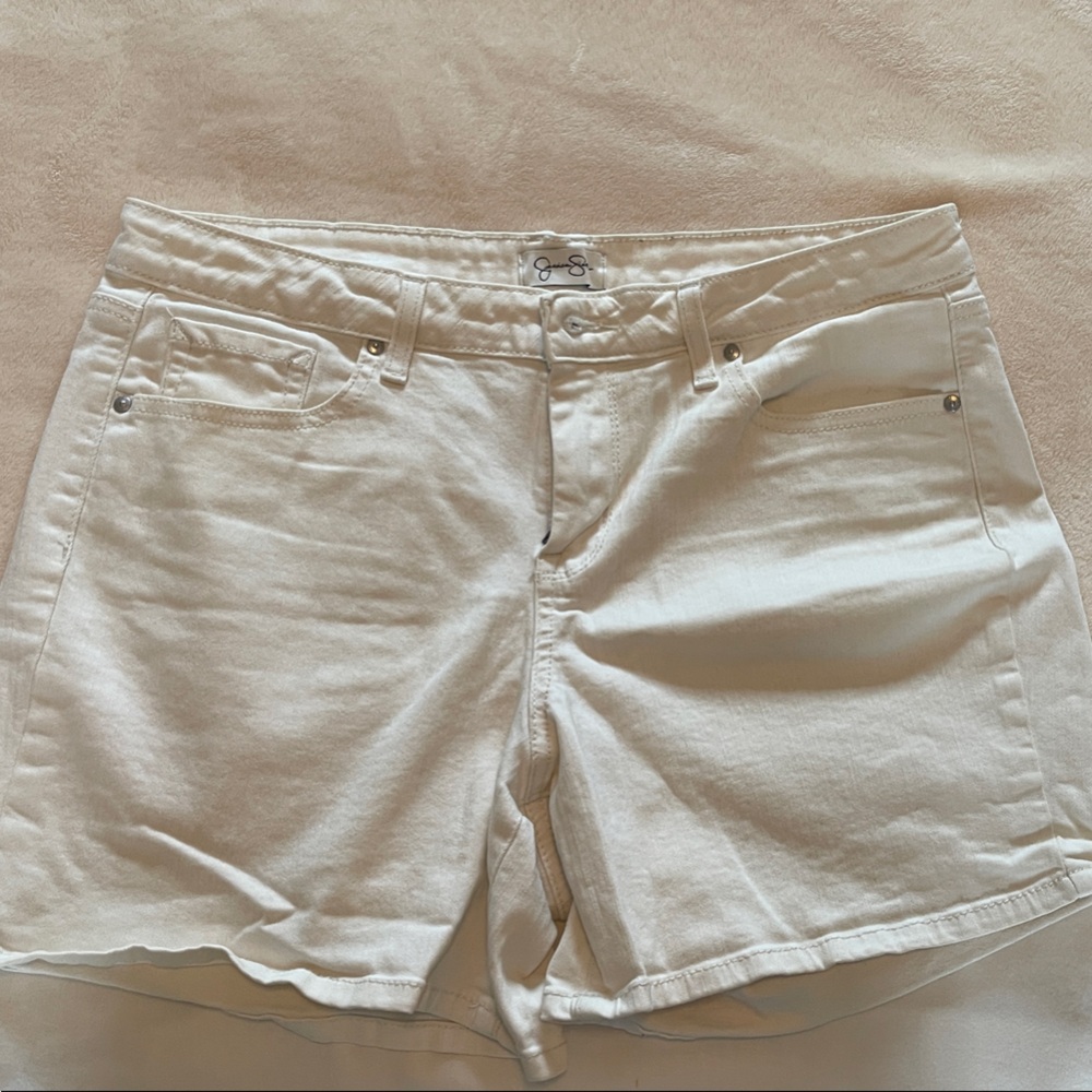 Jessica Simpson Cream Jean Shorts